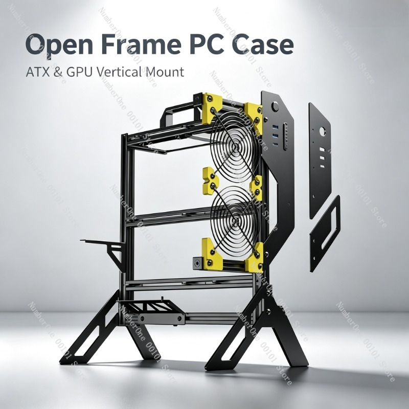 Aluminum Open Frame Test Bench Water Cooling - Carcasa de PC de aluminio de
